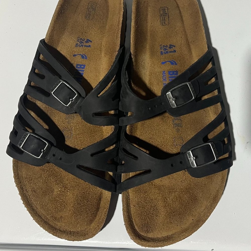 Birkenstock Black Granada Soft Footbed Size 41